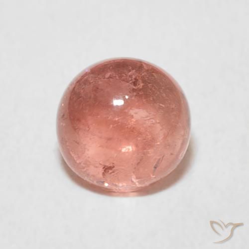 1.06ct Natural rosa avermelhado Turmalina, Redondo, Transparente
