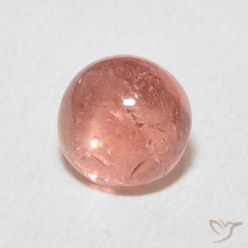 Turmalina rosa avermelhado Natural 1.06ct, Redondo, Transparente