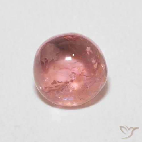 0.89ct Natural Rosa choque claro Turmalina, Redondo, Transparente