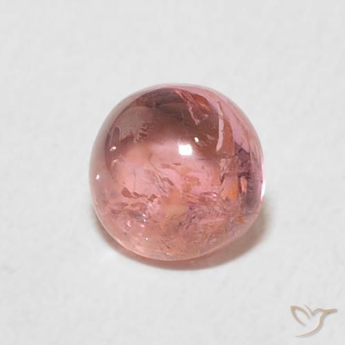 Turmalina Rosa choque claro Natural 0.89ct, Redondo, Transparente