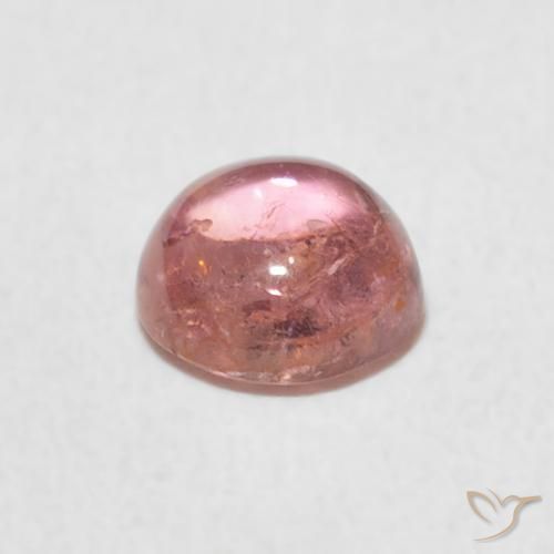 Turmalina Rosa choque claro Natural 0.89ct, Redondo, Transparente