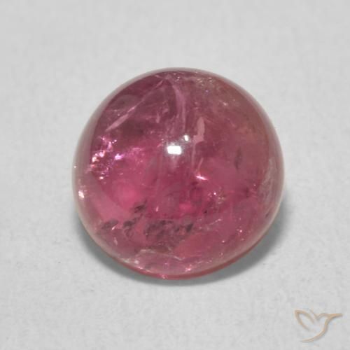 1.80ct Natural Rosa escuro Turmalina, Redondo, Transparente