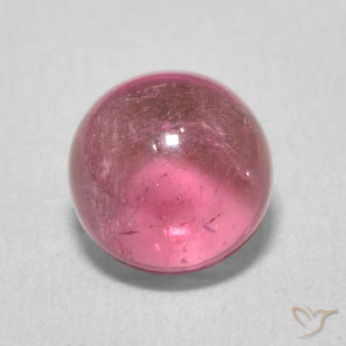 1.81ct Natural Rosa chiclete Turmalina, Redondo, Transparente