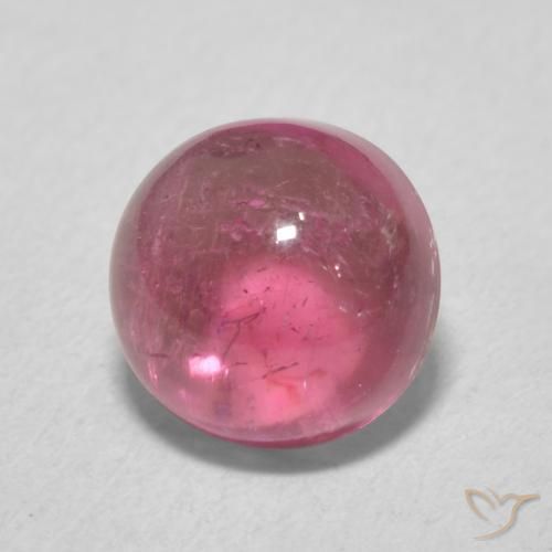 Turmalina Rosa chiclete Natural 1.81ct, Redondo, Transparente