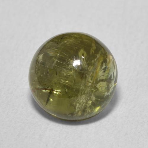 Turmalina Verde amarelado Natural 1.76ct, Redondo, Transparente