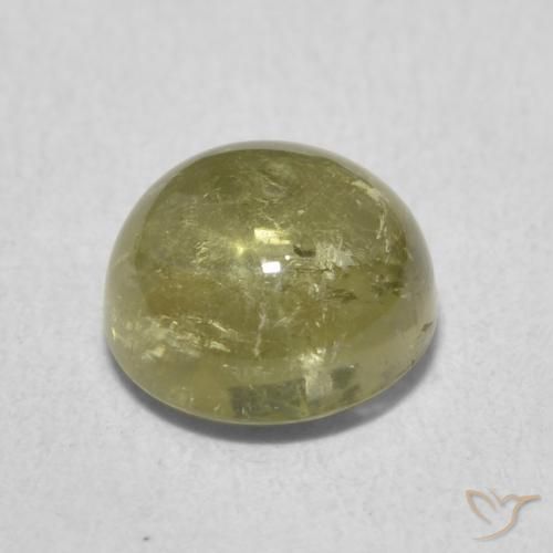 Turmalina Verde amarelado Natural 1.89ct, Redondo, Transparente