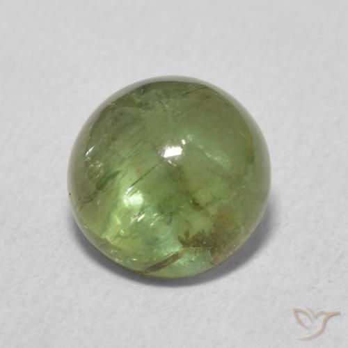 Turmalina verde escuro Natural 1.72ct, Redondo, Transparente