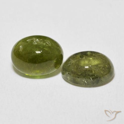 Pedras preciosas de Turmalina Verde médio natural de 4.51 ct, oval, Transparente