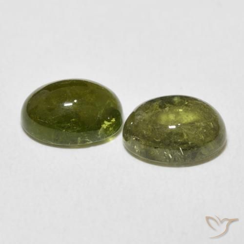 Pedras preciosas de Turmalina Verde médio natural de 4.51 ct, oval, Transparente