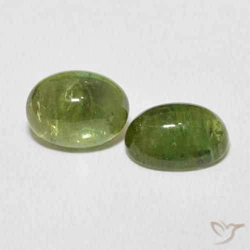 Pedras preciosas de Turmalina Terra Verde natural de 3.04 ct, oval, Transparente