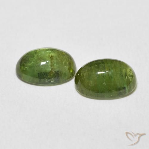 Pedras preciosas de Turmalina Terra Verde natural de 3.04 ct, oval, Transparente