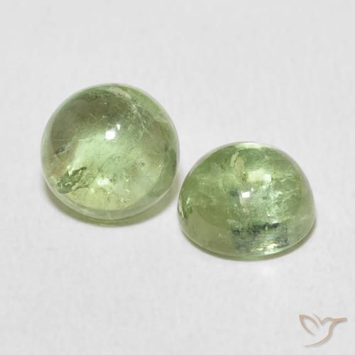 Pedras preciosas de Turmalina Verde Limão Claro natural de 3.17 ct, Redondo, Transparente