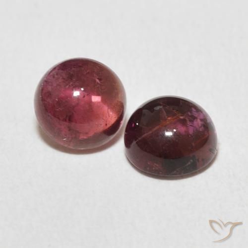 Pedras preciosas de Turmalina Rosa escuro natural de 2.32 ct, Redondo, Transparente