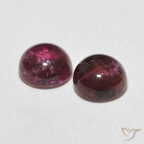 Pedras preciosas de Turmalina Rosa escuro natural de 2.32 ct, Redondo, Transparente