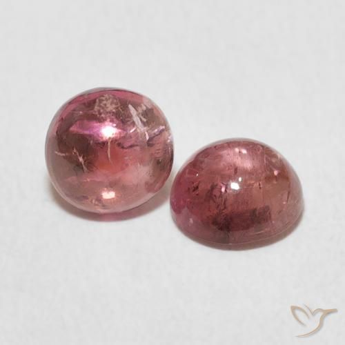Pedras preciosas de Turmalina Rosa escuro natural de 1.85 ct, Redondo, Transparente