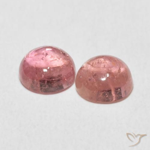 Pedras preciosas de Turmalina Rosa chiclete natural de 1.90 ct, Redondo, Transparente