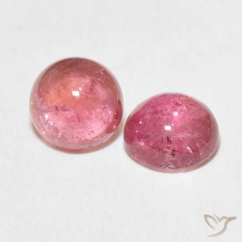 Pedras preciosas de Turmalina Tom rosa quente natural de 2.64 ct, Redondo, Transparente