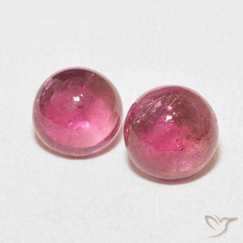 2.50ctw Natural rosa médio Turmalina, Redondo, Transparente