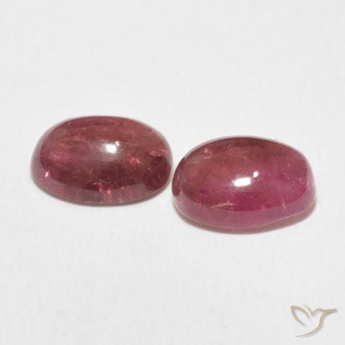 Pedras preciosas de Turmalina Dark PInk natural de 3.19 ct, oval, Transparente