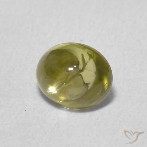 Turmalina Verde Terroso Quente Natural 0.75ct, oval, Transparente