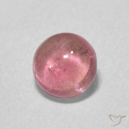 Turmalina Rosa Laranja Profundo Natural 0.86ct, Redondo, Transparente