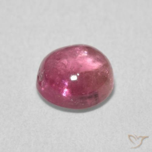 Turmalina Rosa Laranja Profundo Natural 0.86ct, Redondo, Transparente