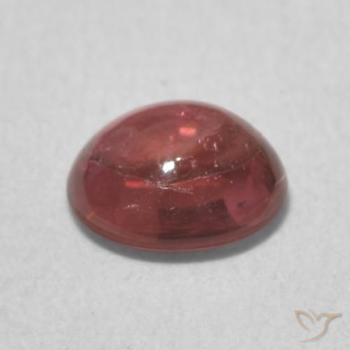 Turmalina Vermelho escuro Natural 0.86ct, oval, Transparente