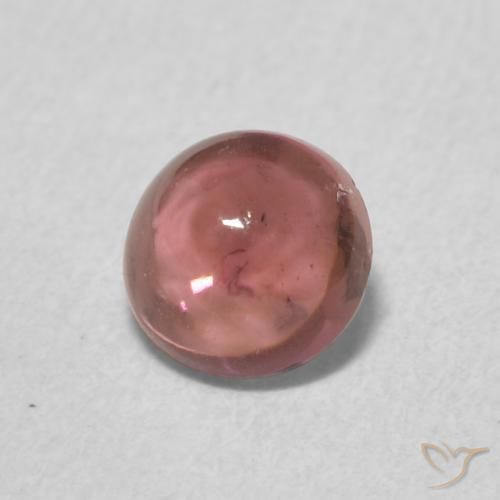Turmalina Vermelho escuro Natural 0.66ct, Redondo, Transparente