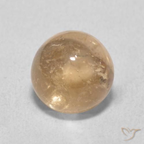 1.26ct Natural Laranja Melão Turmalina, Redondo, Transparente