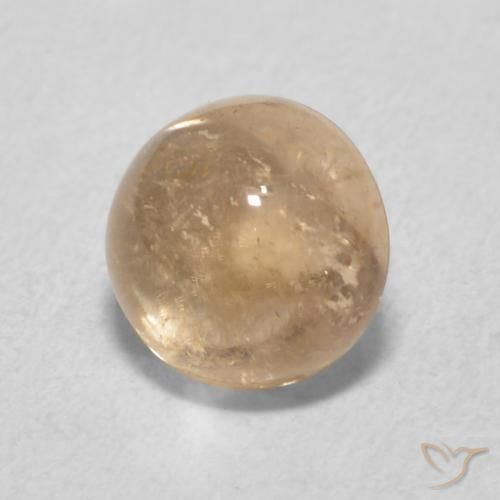 Turmalina Laranja Melão Natural 1.26ct, Redondo, Transparente