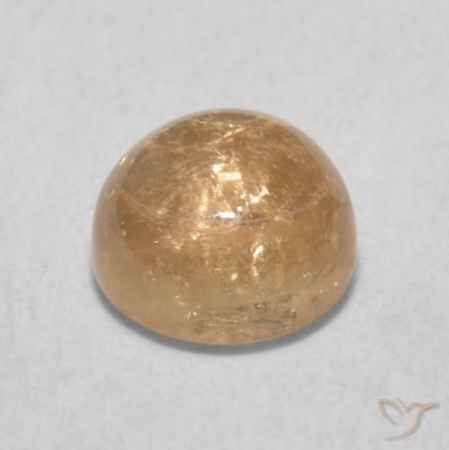 Turmalina Laranja Melão Natural 1.26ct, Redondo, Transparente