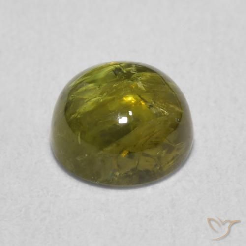 Turmalina Verde escuro Natural 1.18ct, Redondo, Transparente