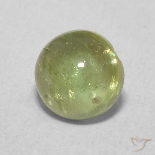 Turmalina Amarelo verde Natural 1.06ct, Redondo, Transparente