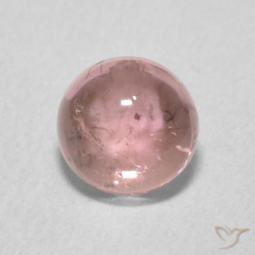 1.03ct Natural Rosa chiclete Turmalina, Redondo, Transparente