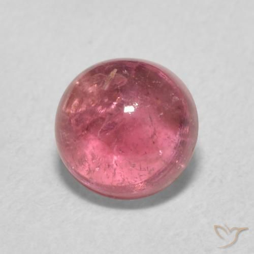 Turmalina rosa avermelhado Natural 1.12ct, Redondo, Transparente