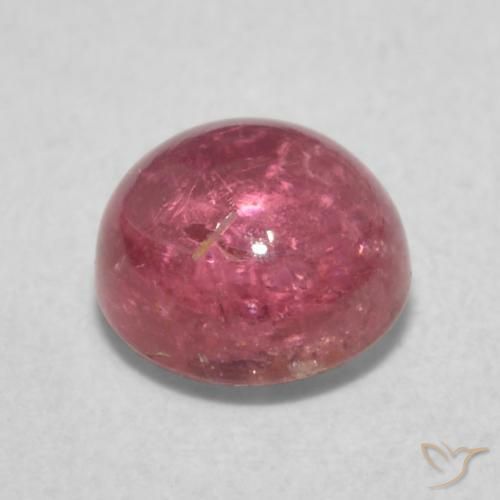 Turmalina rosa avermelhado Natural 1.12ct, Redondo, Transparente