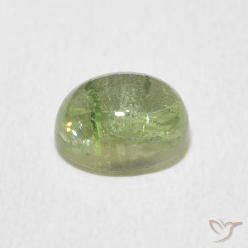 Turmalina Verde acinzentado Natural 1.64ct, oval, Transparente