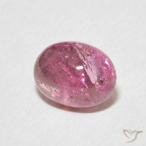 Turmalina Rosa quente Natural 1.52ct, oval, Transparente