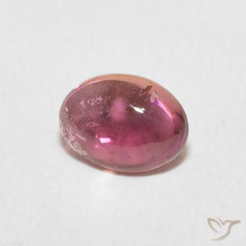 Turmalina roxo médio Natural 0.72ct, oval, Transparente