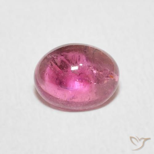 0.81ct Natural Rosa quente Turmalina, oval, Transparente
