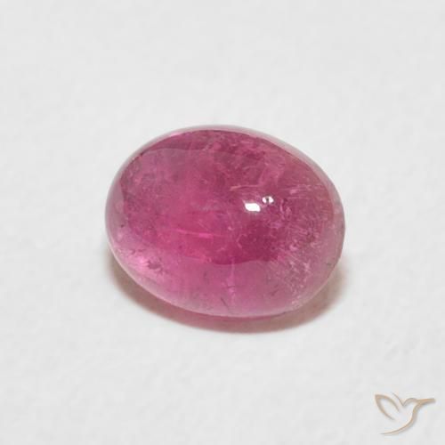 Turmalina Rosa quente Natural 0.83ct, oval, Transparente