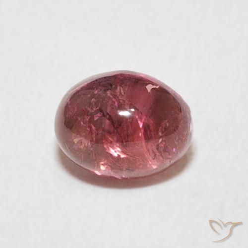 0.80ct Natural Vermelho cereja arroxeado Turmalina, oval, Transparente
