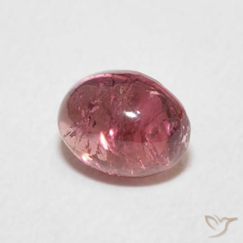 Turmalina Vermelho cereja arroxeado Natural 0.80ct, oval, Transparente
