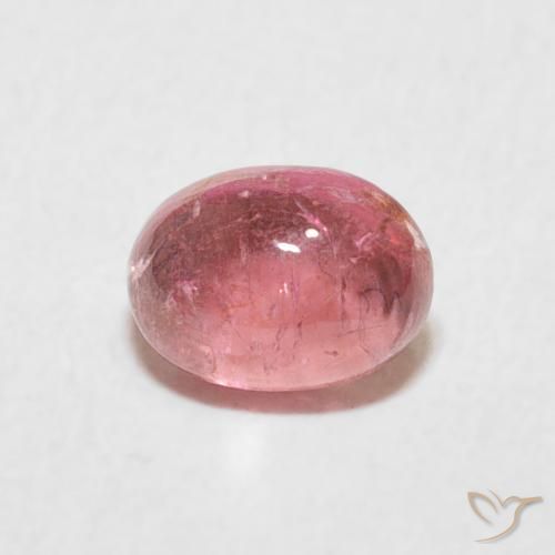 0.80ct Natural Rosa chiclete Turmalina, oval, Transparente
