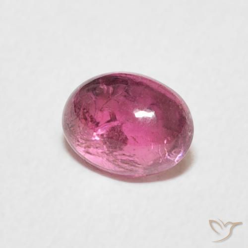 Turmalina ponche de frutas vermelhas Natural 0.77ct, oval, Transparente