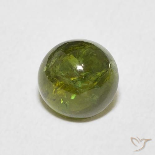 Turmalina Verde amarelado Natural 1.49ct, Redondo, Transparente