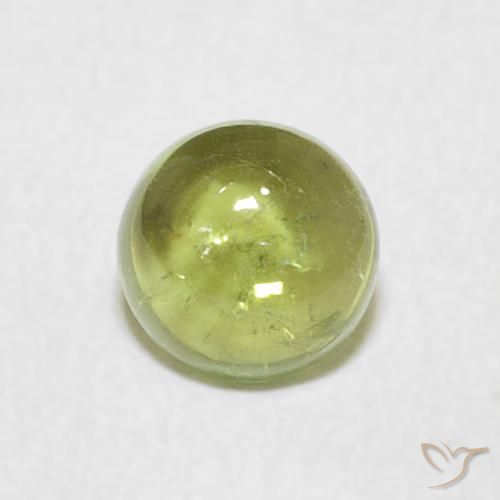 0.79ct Natural Verde Terroso Quente Turmalina, Redondo, Transparente