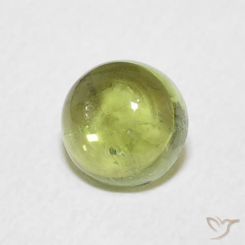 Turmalina Verde Terroso Quente Natural 0.79ct, Redondo, Transparente