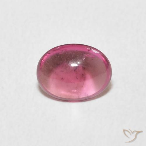 0.64ct Natural Rosa quente Turmalina, oval, Transparente