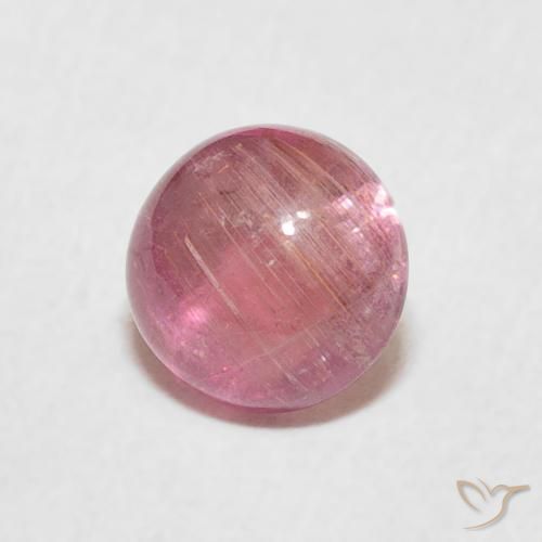 Turmalina Tom rosa quente Natural 1.49ct, Redondo, Transparente